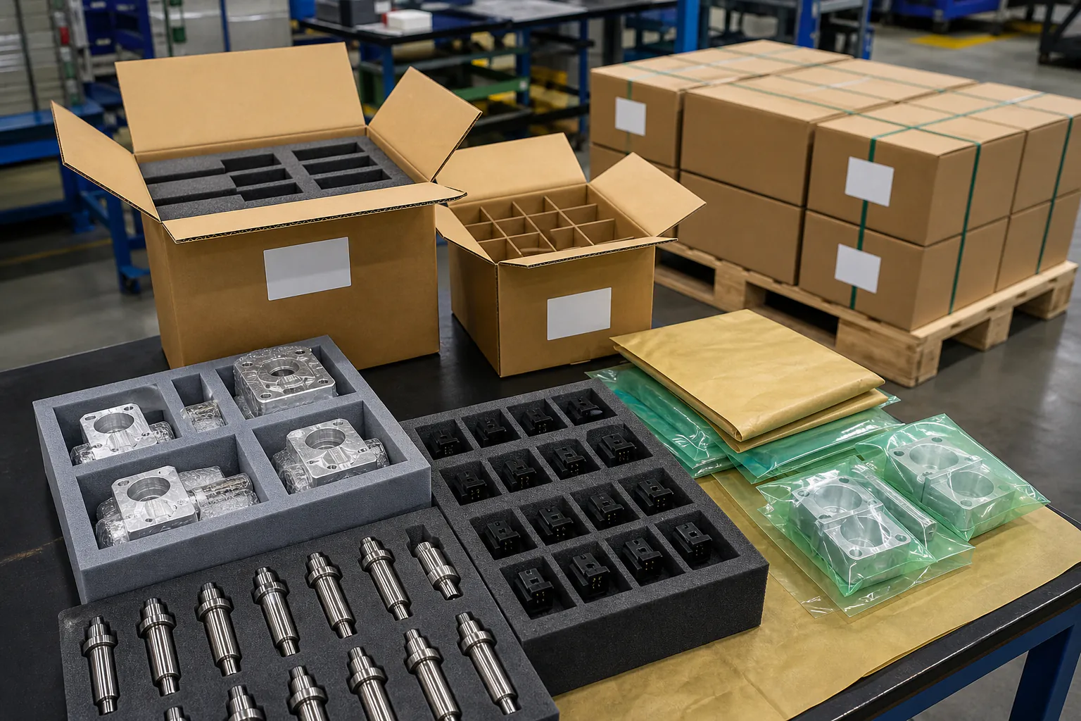Custom Parts Packaging and Shipping Custom manufactured parts packaging and shipping for global delivery